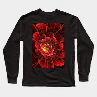 Fractal Flowers Roses Long Sleeve T-Shirt